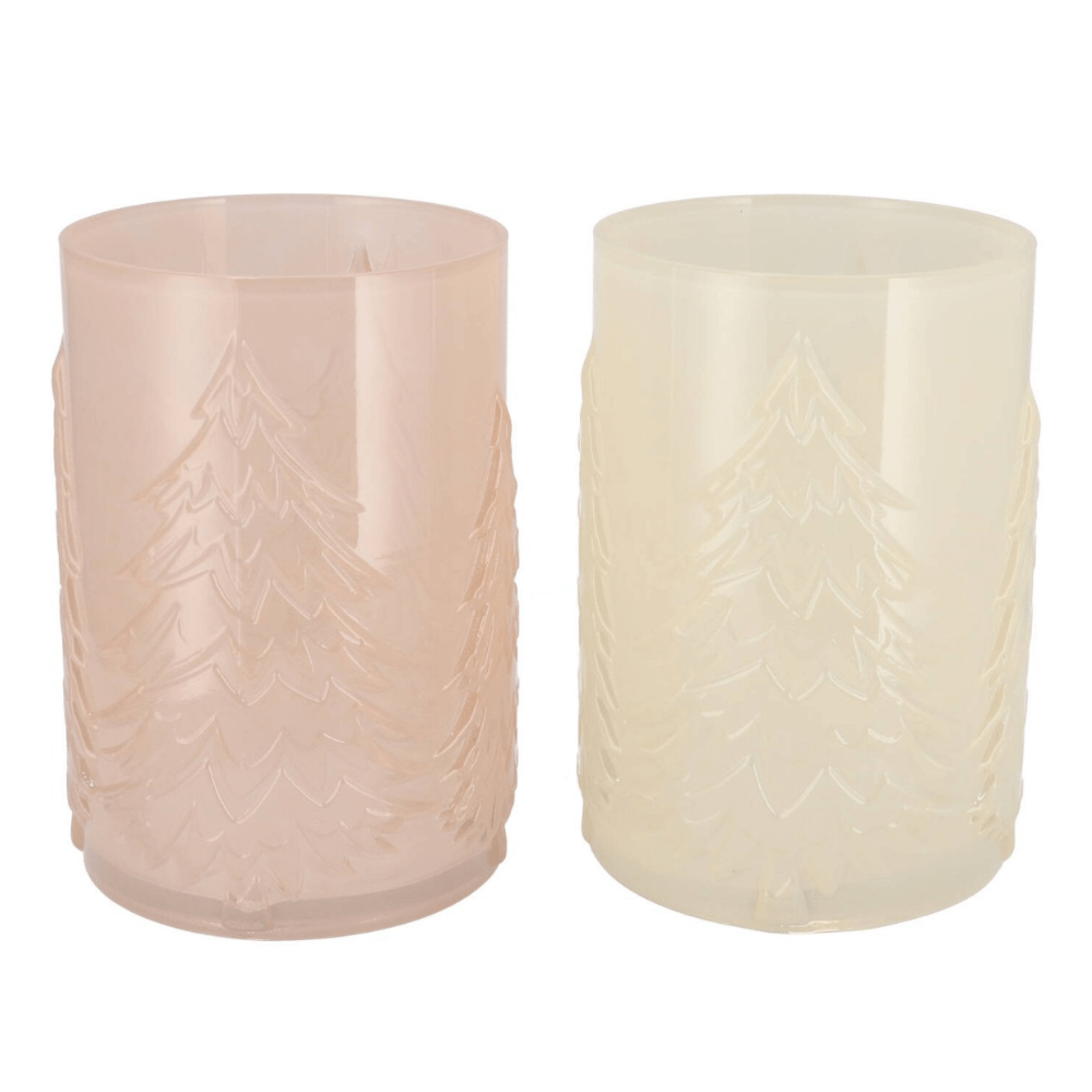 Cozy Sand Frosted Windlicht – in 2 maten