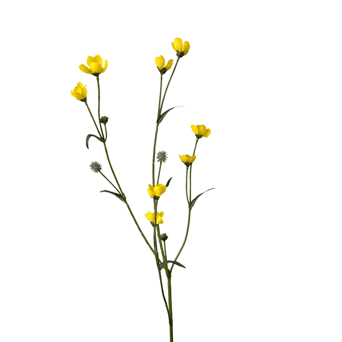 Kunstzweig mit seidigen Butterblümchen