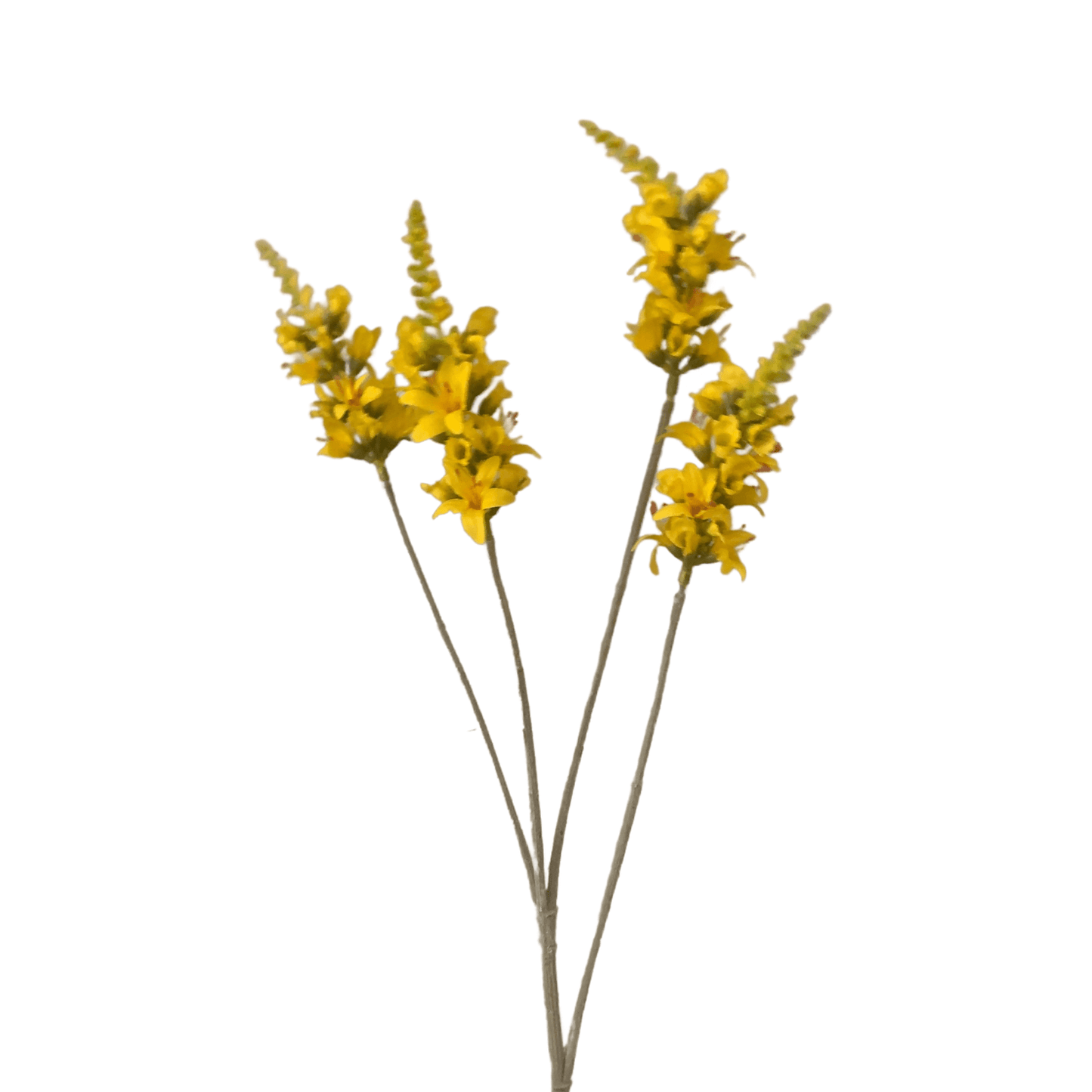 Kunsttak met zijden Forsythia geel van Silka
