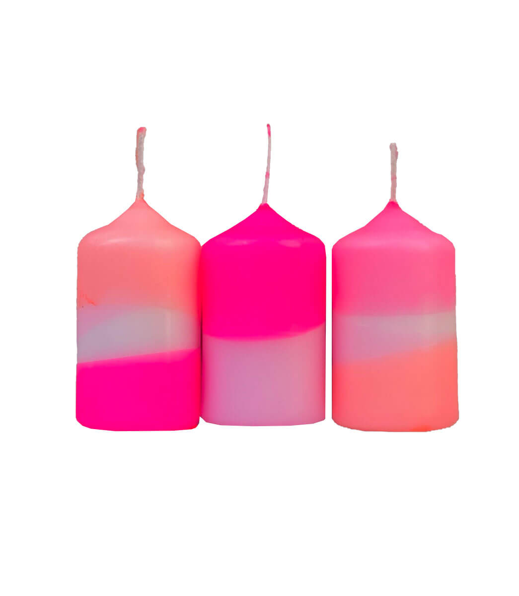 Dip Dye kaarsjes Flamingo Cookies