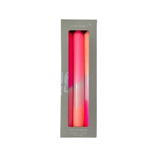 Dip Dye kaars Neon - Flamingo Dreams