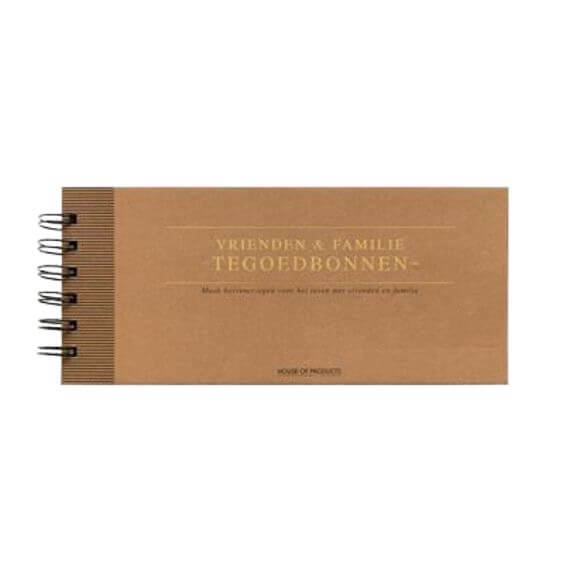 Tegoedbonnen vrienden & Familie boekje