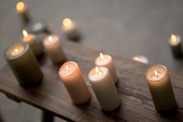 Kaars hoogglans Abricoos