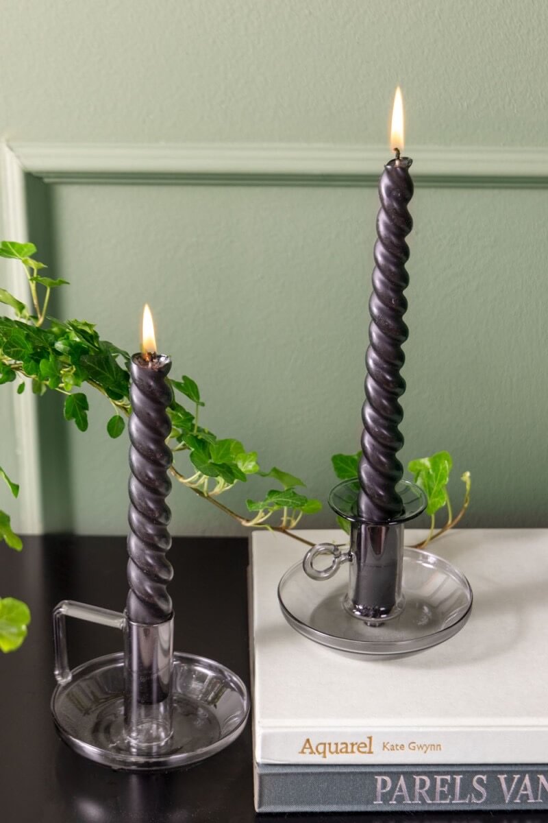 Glazen Kandelaar Modern Light grijs