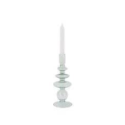 Glazen kandelaar Art Ring large groen