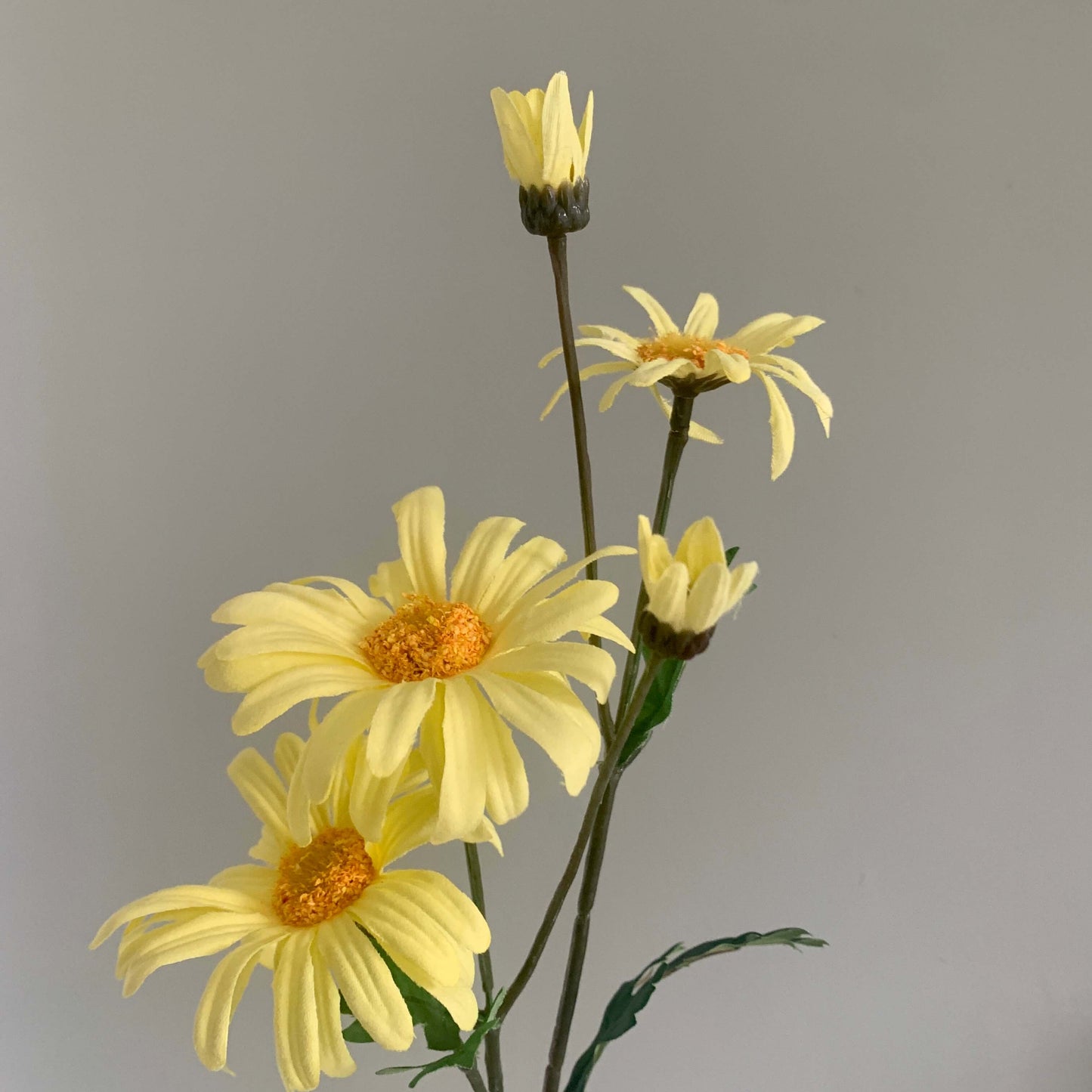 Zijden bloem margriet geel