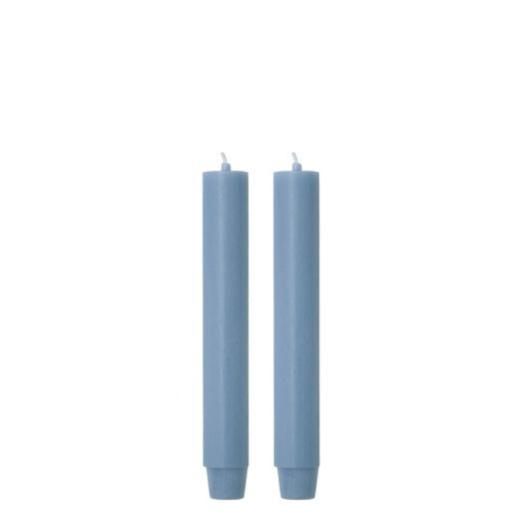 Kaars blauw set van 2 stuks