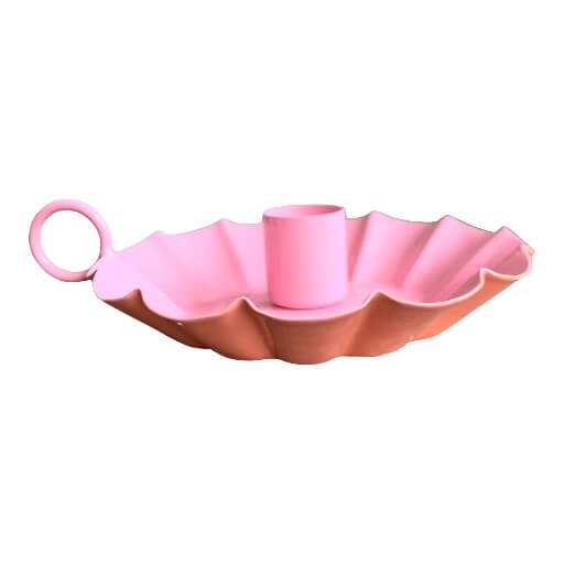 Kandelaar Flower roze/peach maat S en M