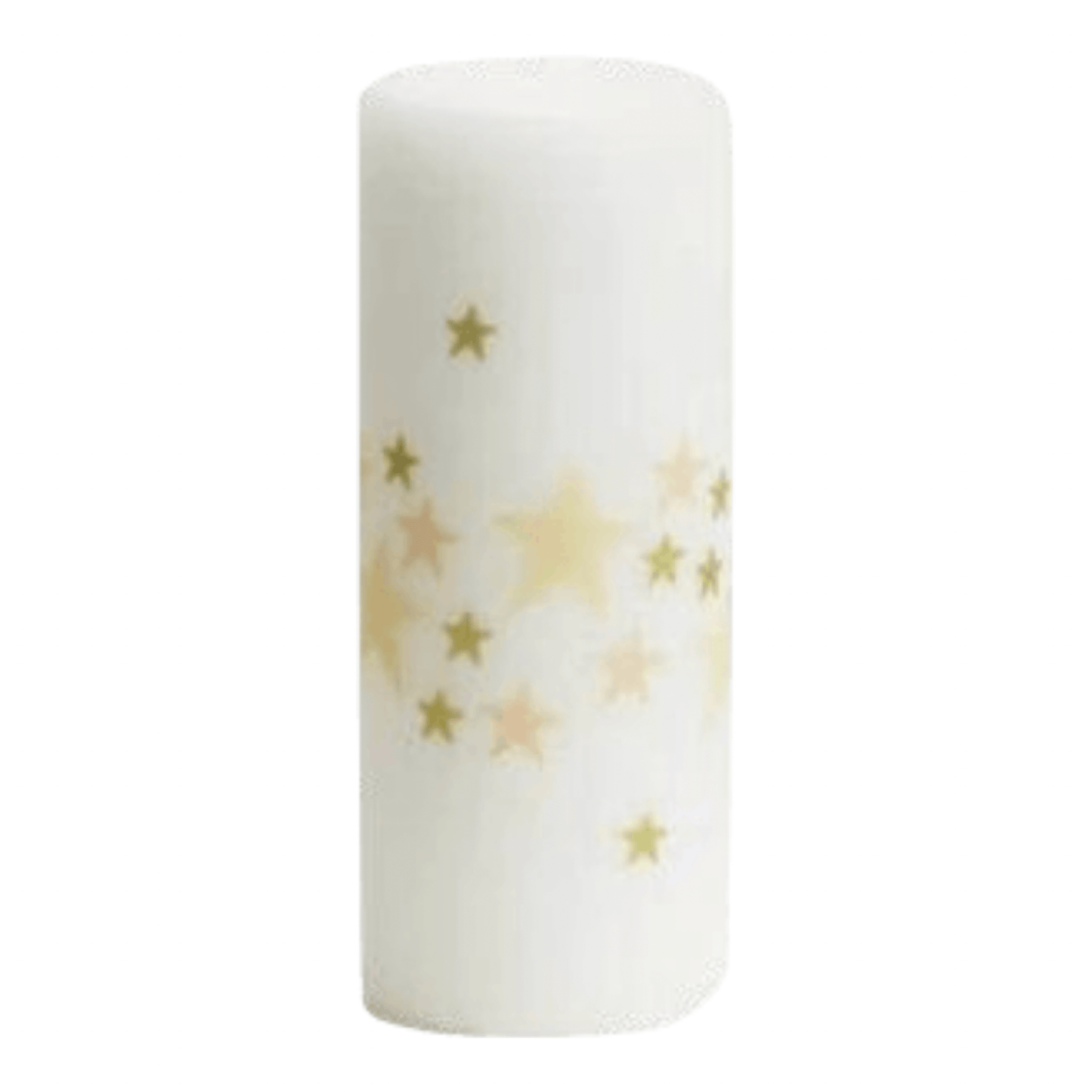 Kaars Stars wit met pasteltinten