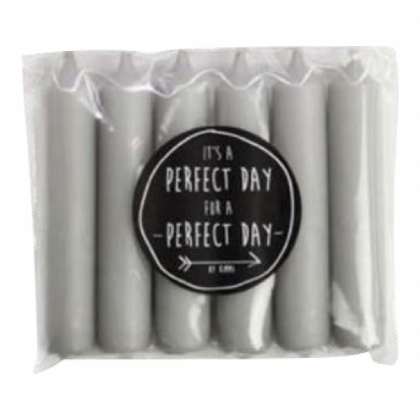 Kaarsen Rustik Lys koel grijs verpakt per 6