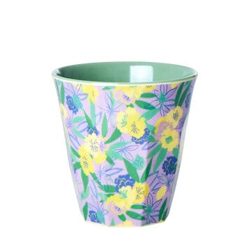 Melamine beker Fancy Pansy print - Rice