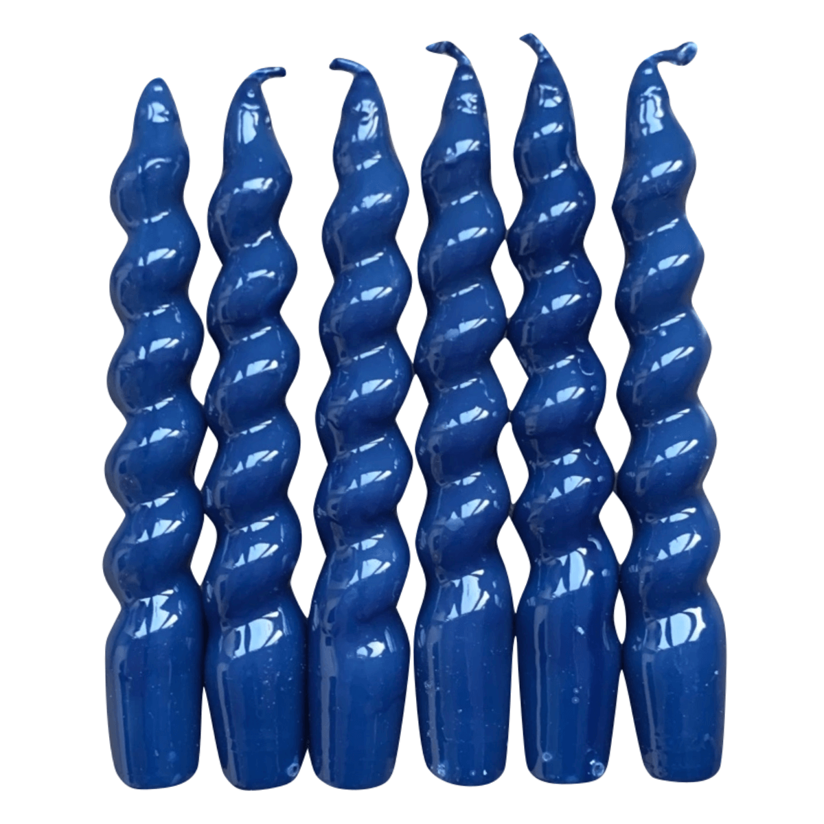 Amerika pin paddestoel Glanzende swirl kaarsen donker blauw van Ravi – Basics & Trends