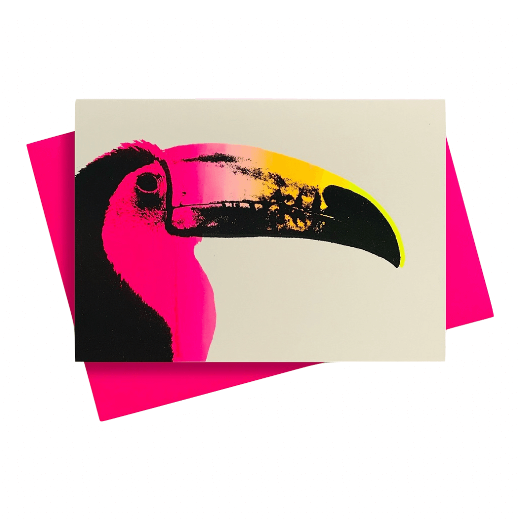 Wenskaart Kaketoe neon