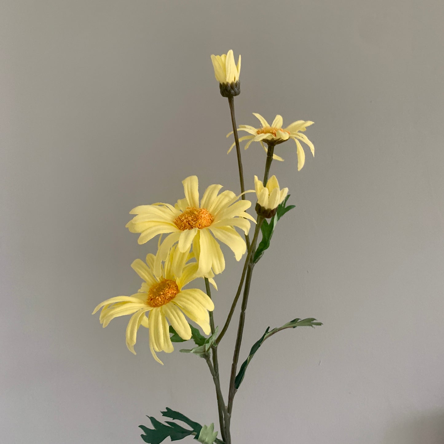 Zijden bloem margriet geel