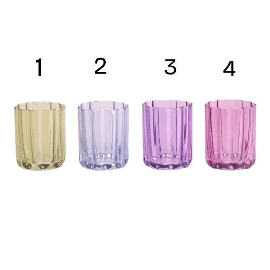 Waxinelichthouder met parelmoer glans - 9 cm Hoog