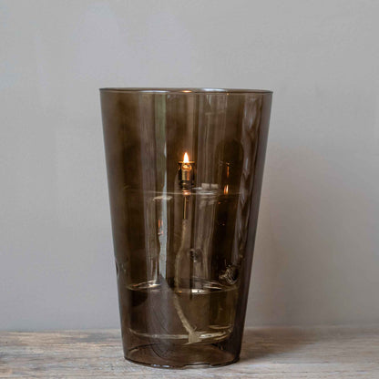 Glazen olielamp Windlicht Champagne Large – 26 cm