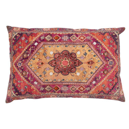 Vintage sierkussen roze oranje - 40x60 cm