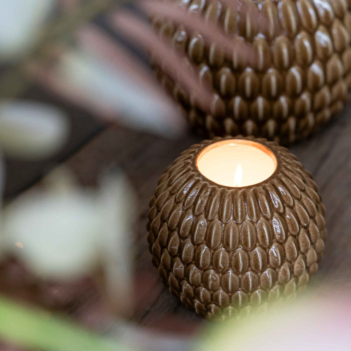 Bubble geurkaars Vijg  - Marron  – Keramiek