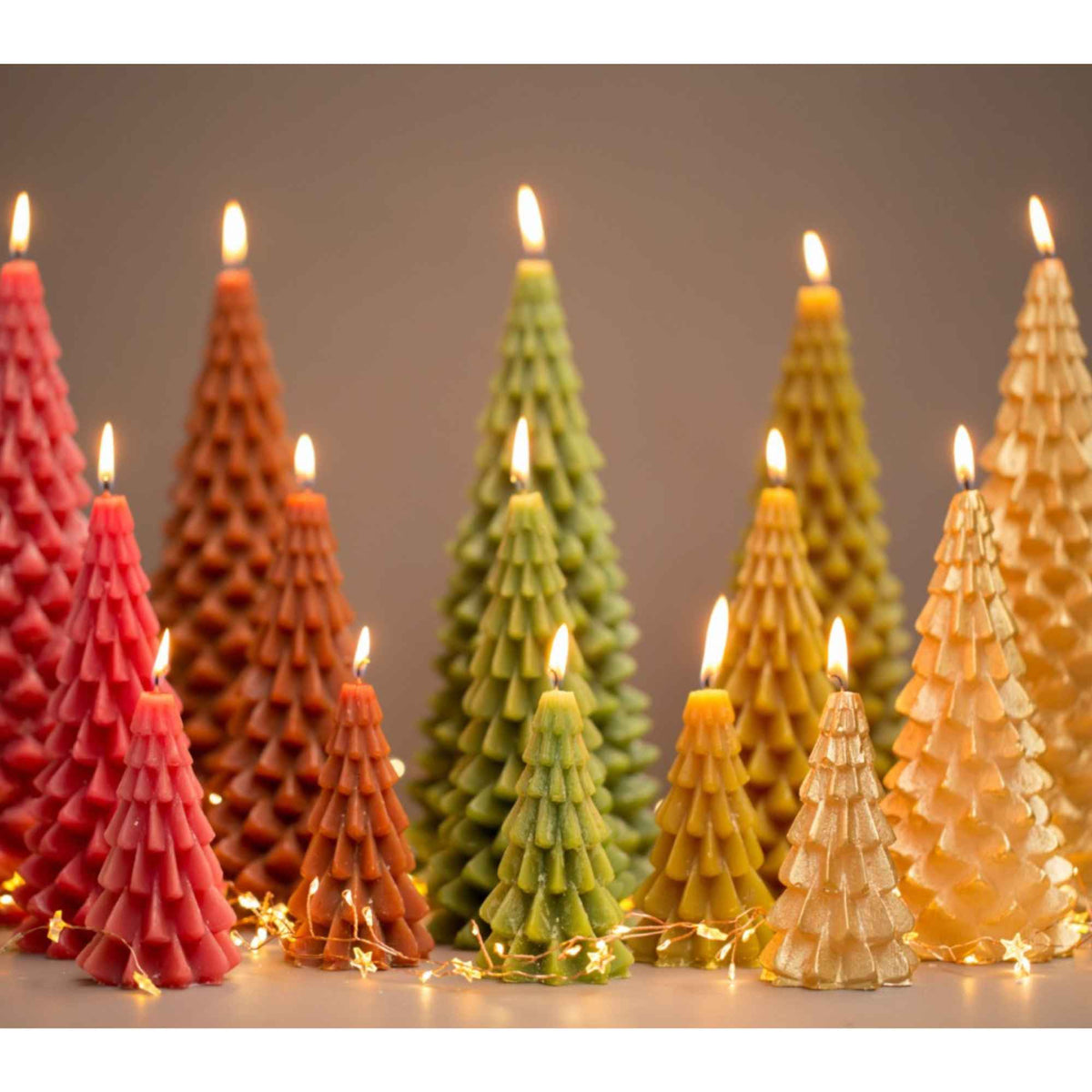 Kerstboomkaars Goud– 20 cm - 42 branduren