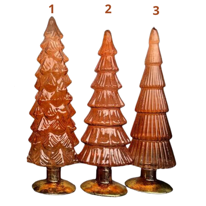 Kerstboompjes Twinkel Caramel Glas - 30cm