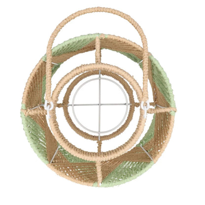 Laterne - natur/grün – 36 cm