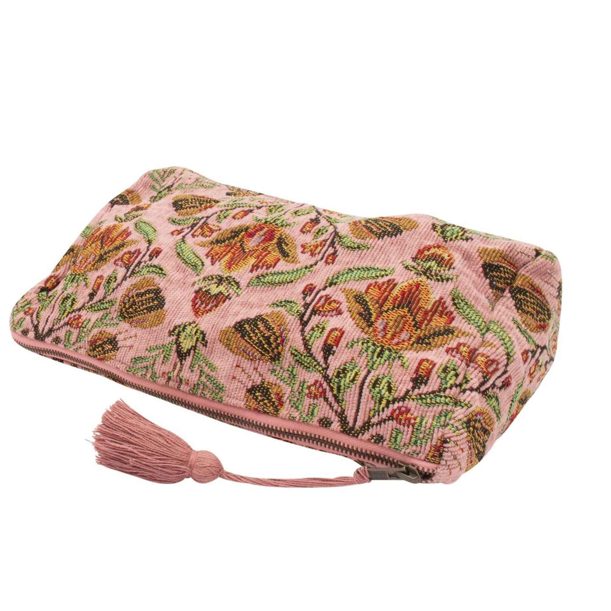 Toilettas bloemen - roze