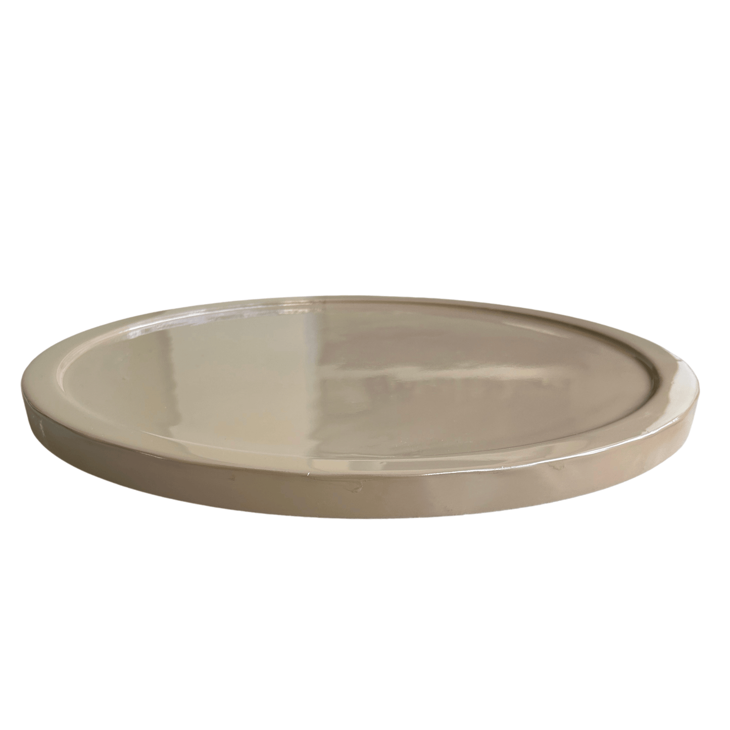 Metalltablett – matt – Sand – Ø37 cm