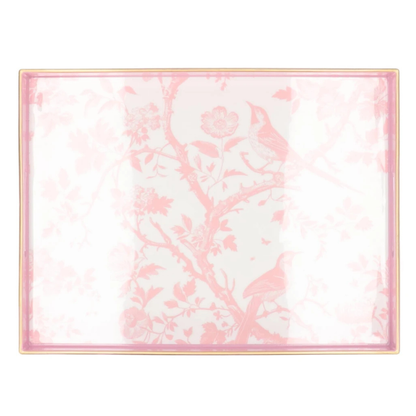 Roze dienblad van Melamine - 35cm X 25cm