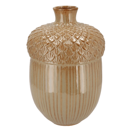 Keramikvase – sandfarben – 37 cm hoch