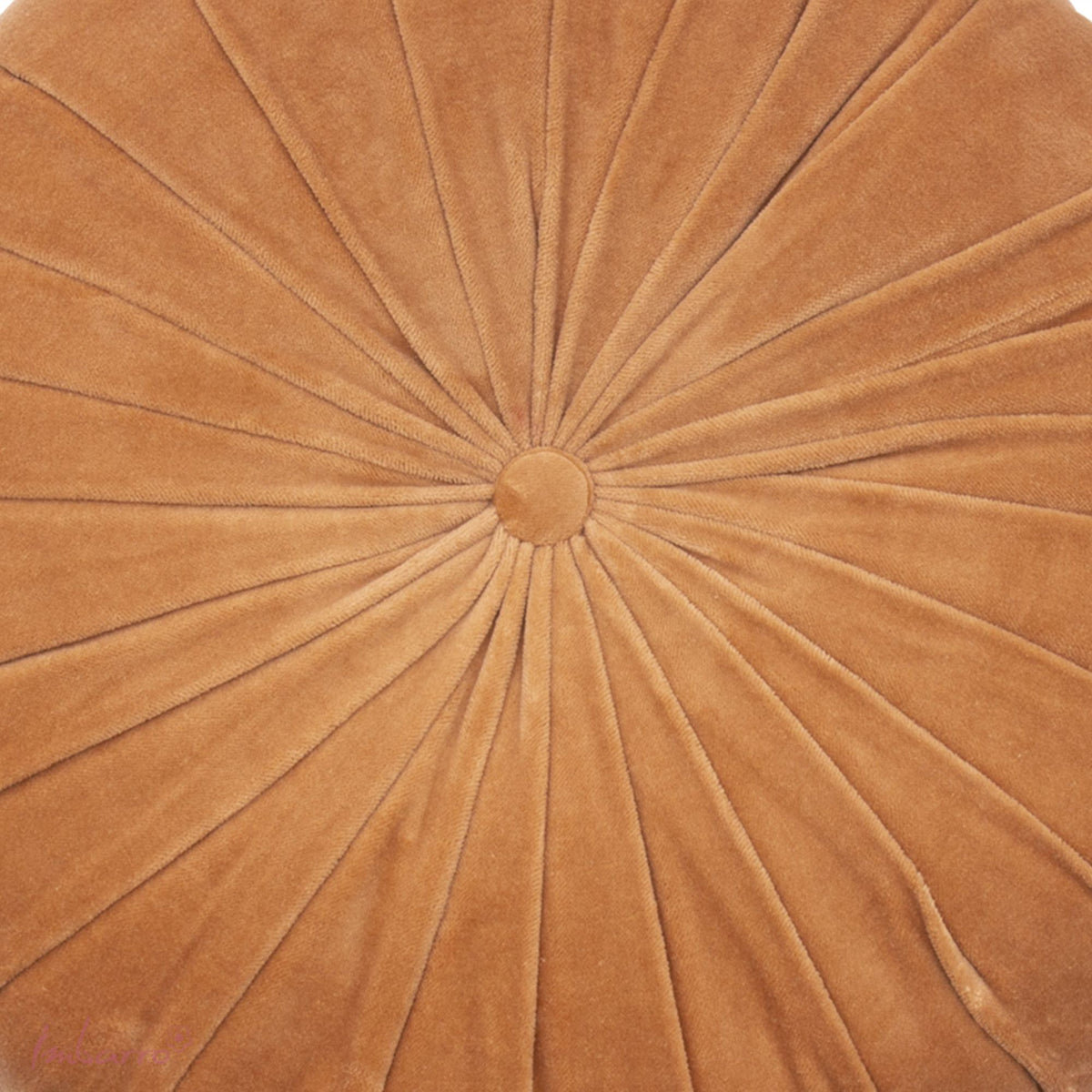 ond velvet sierkussen karamel - Ø45 cm