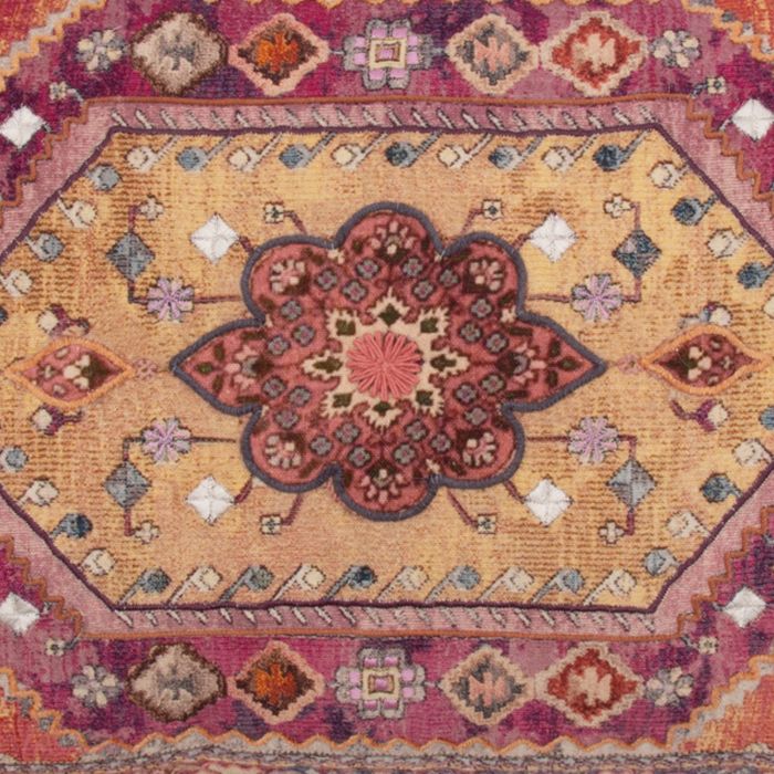 Vintage sierkussen roze oranje - 40x60 cm
