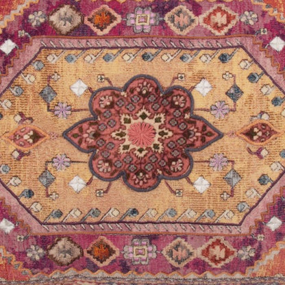 Vintage sierkussen roze oranje - 40x60 cm