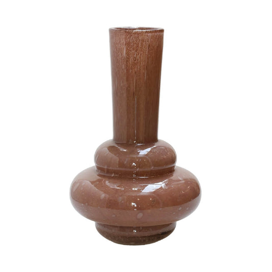 Glazen vaas - bruin – 35 cm