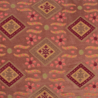 Velvet sierkussen met geborduurd patroon - 40x60 cm