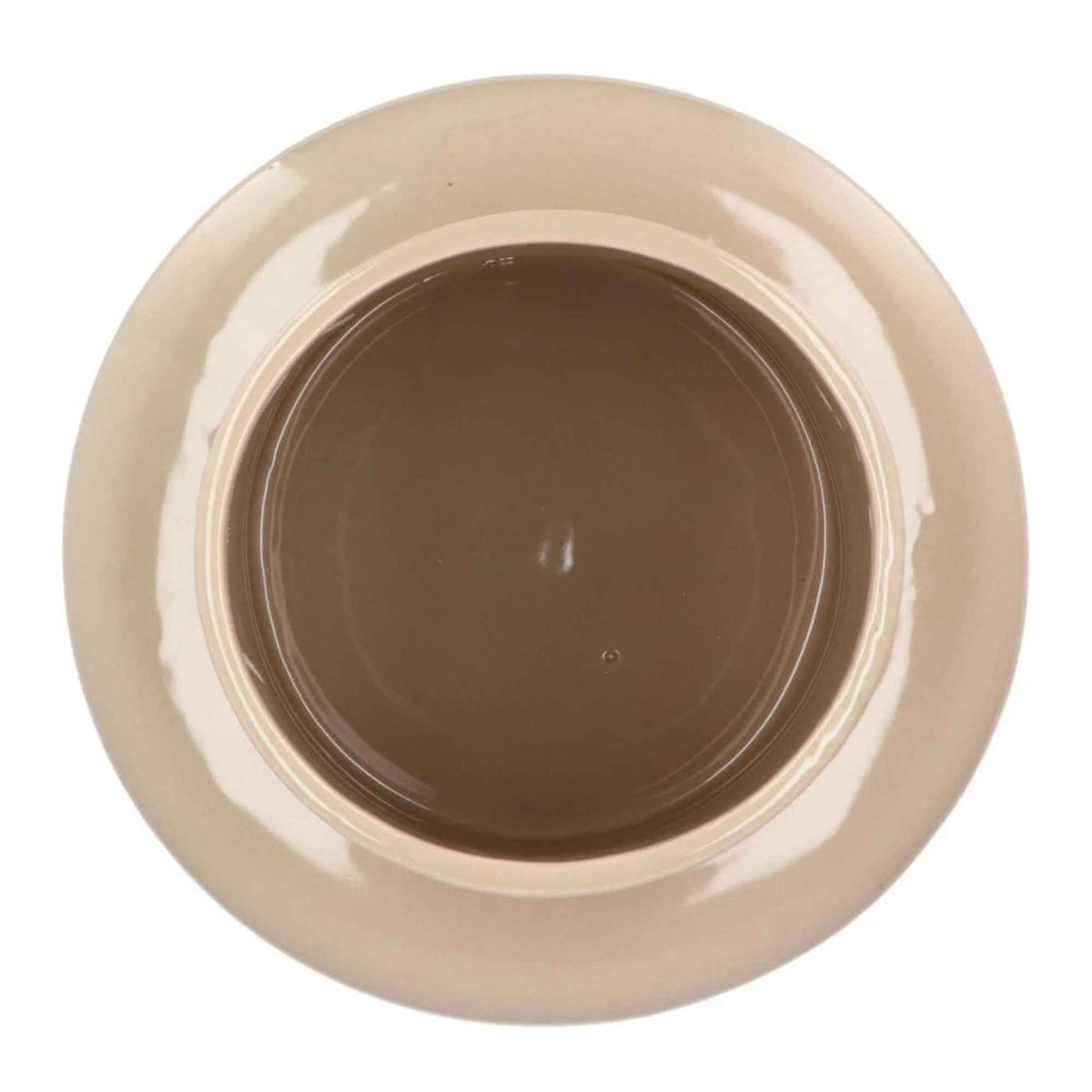 Grote zandkleurige vaas/pot - 30 cm