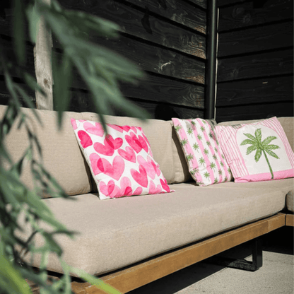 Outdoor-Kissen Palme rosa – 45x45 cm