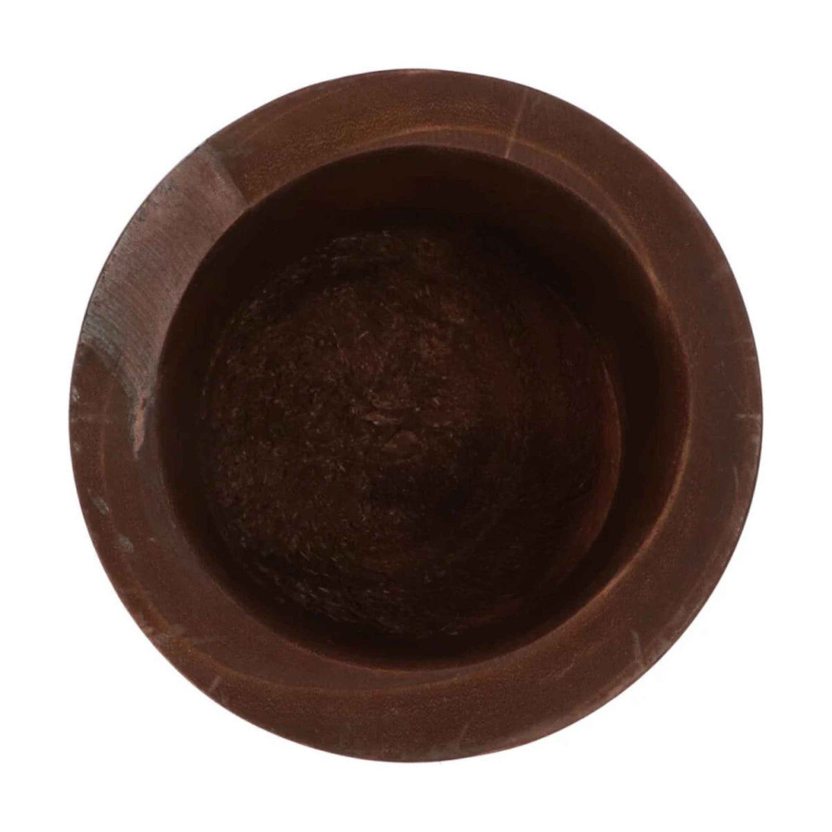 Houten pot - donkerbruin- 29cm Hoog