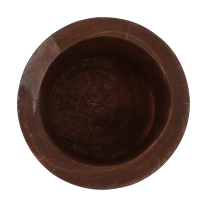 Houten pot - donkerbruin- 29cm Hoog