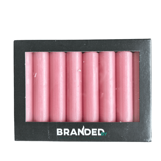 Korte Dinerkaarsen – Set van 8 – Oud Roze