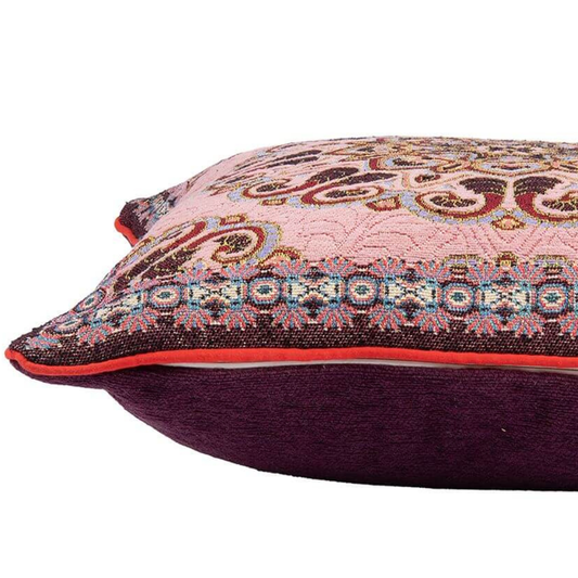 Kussen Roze – Jacquardstof met Luxe Weefpatroon – 50 x 50 cm