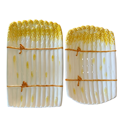 Aspergeschaal set - Geel – 34 x 21 cm