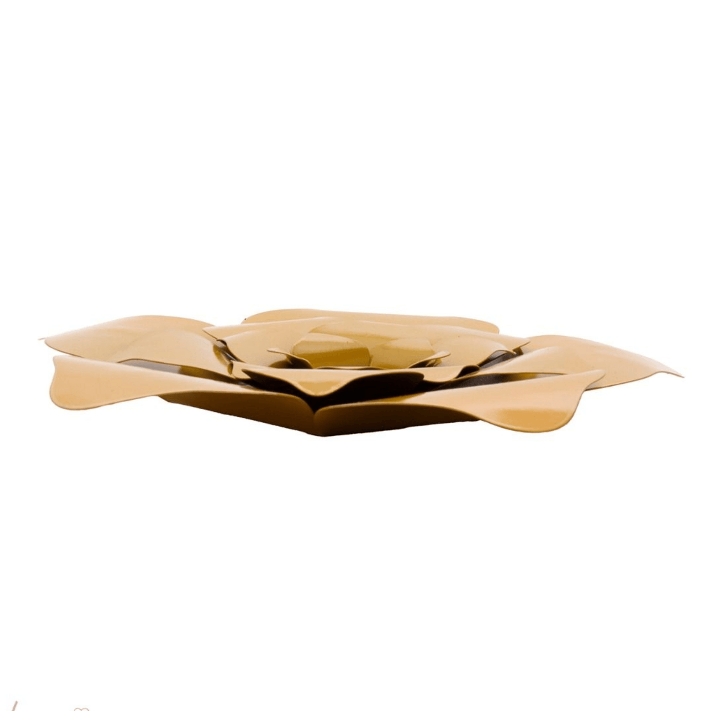 Metalen Muurbloem - Calanthe -  25 cm – Geel