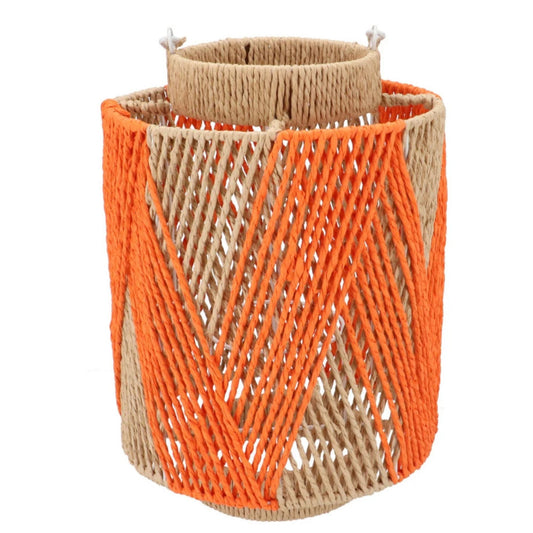 Lantaarn - naturel/oranje  – 36 cm