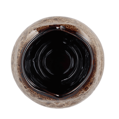 Cat Eye vaas bruin - 30 cm hoog