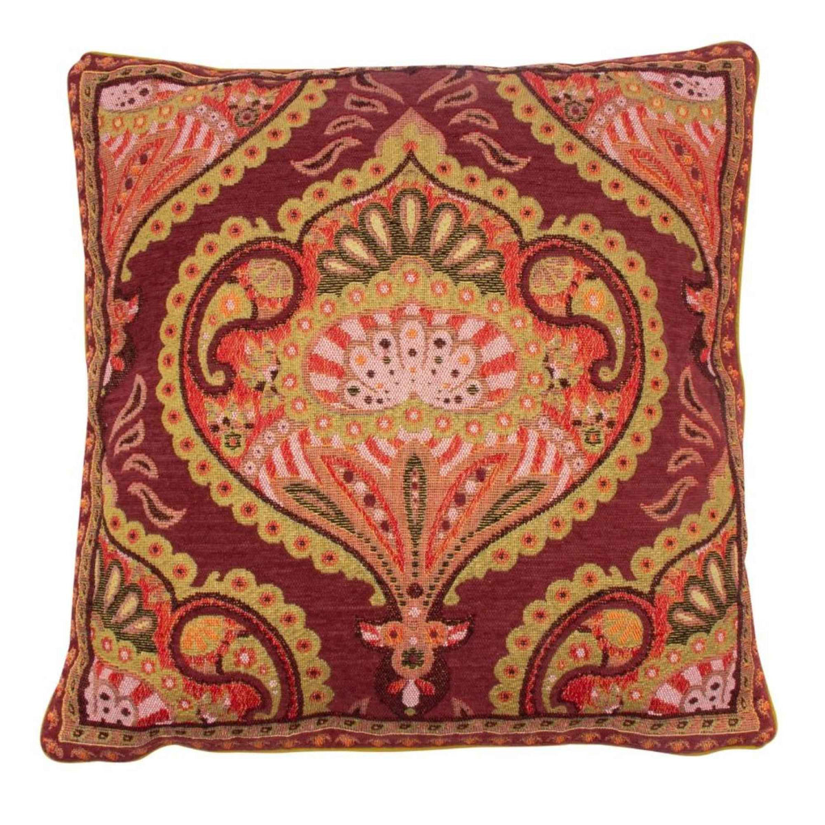 jacquard sierkussen bordeaux - 50x50 cm