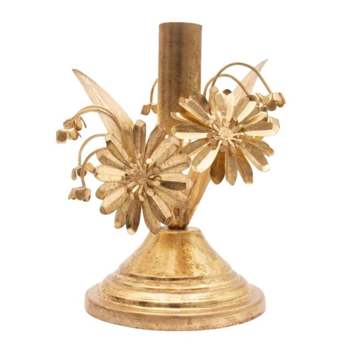 Bloemenkandelaar metaal - Goud
