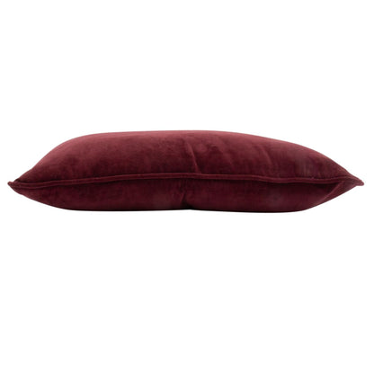 Burgundy velvet sierkussen - 40x60 cm