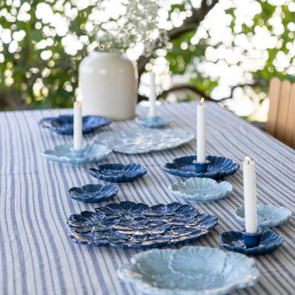 Bloem Keramieken Kandelaar – Ø 13 cm – Licht Blauw