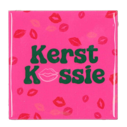Tegeltje " Kerst Kussie"