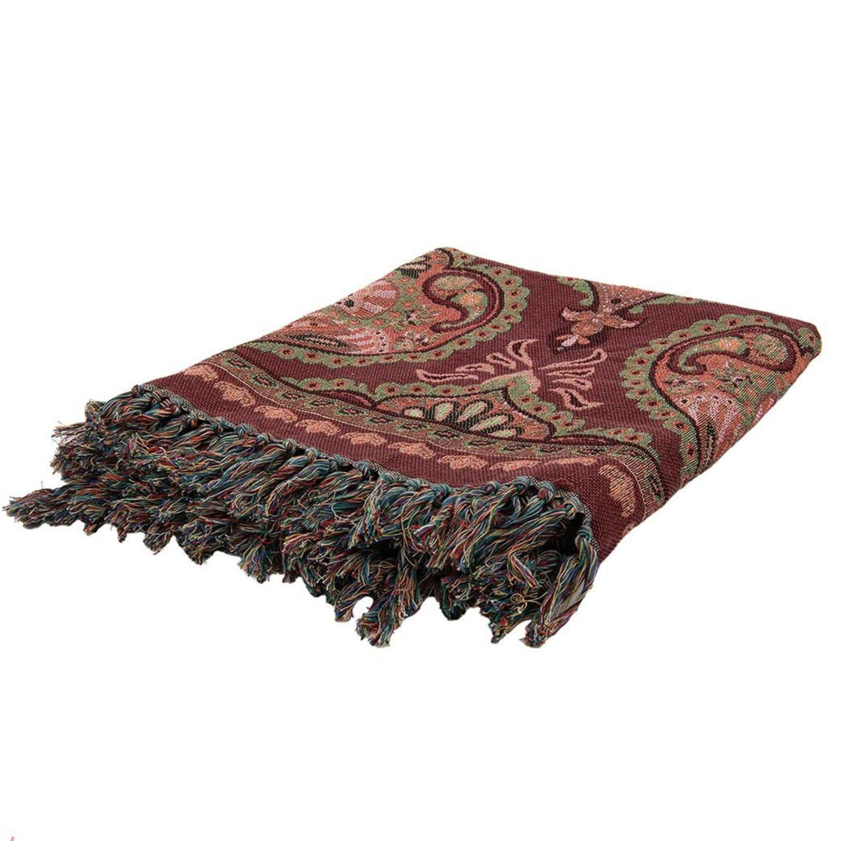 Jacquard plaid Burgundy - 130x170 cm